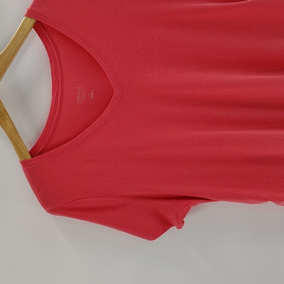 Isabel Maternity By Ingred & Isabel V Neck Tee Size XL Pink Short Sleeve Tee - Picture 2 of 7